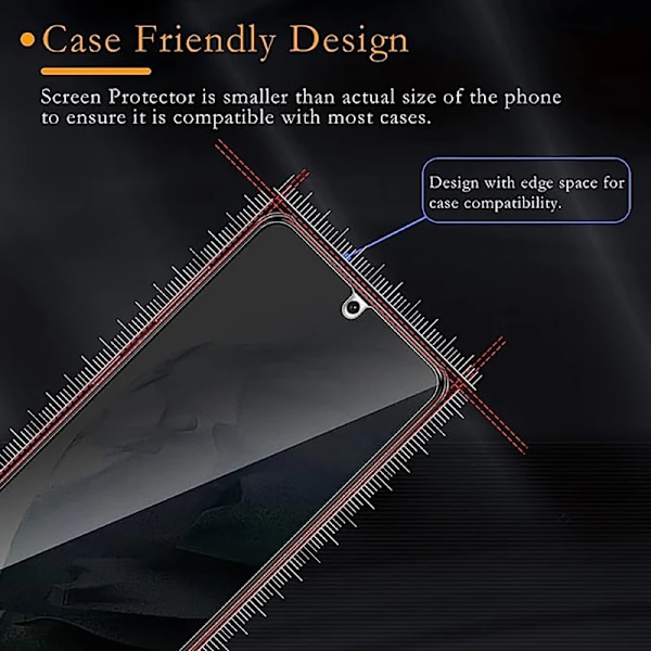 Personvern eller HD Herdet Glass for Samsung Galaxy S23 Ultra Anti Spion Skjermbeskytter