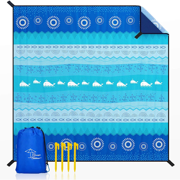 Bohemisk Strandfilt Vattentät Sandtät, 180*200cm Extra Stor, Mjuk och Hållbar, Sandfri, Lättviktig och Portabel, Perfekt-AD10-