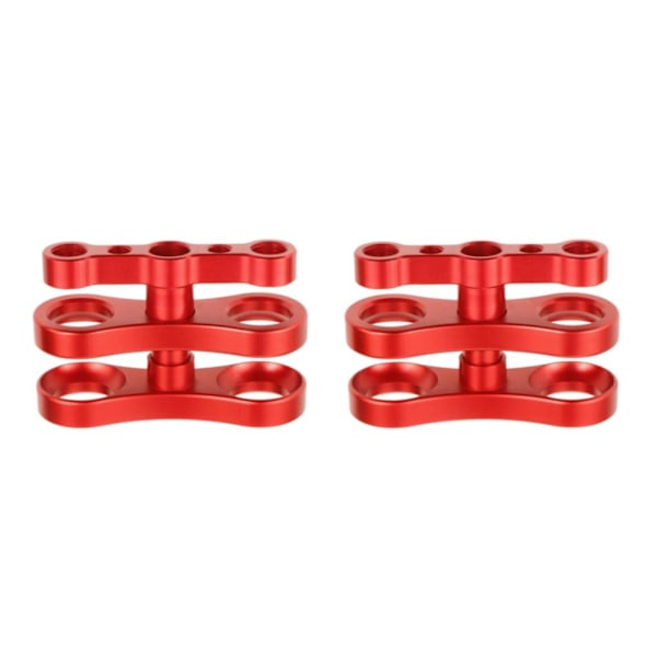 1/2/3 Aluminium Standard 1 Kuleklemme for Undervannsdykking rød 7,01 x 4,50 cm [GKS] red 2.76 x 1.77 Inch 3Set