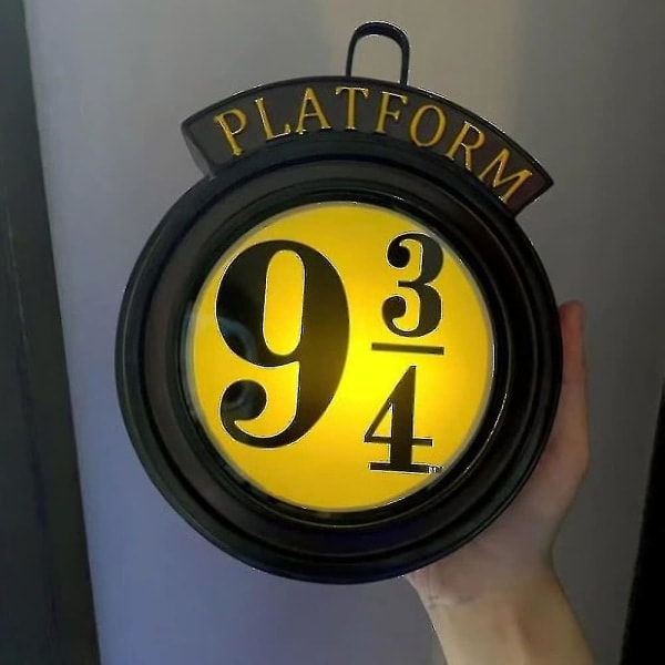 Harry Potter Hängande 9 3/4 Nattlampa, Metall Vägglampa 20-årsjubileumspresent Filmälskare