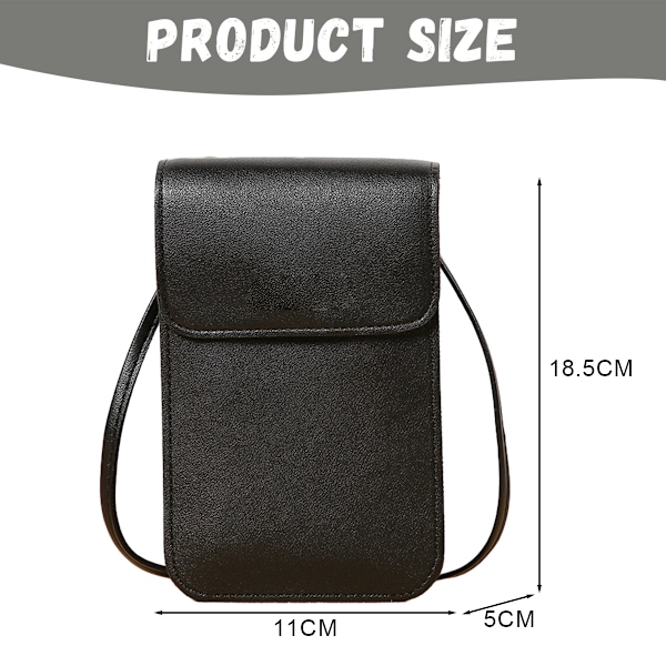 Lille crossbody taske i læder til kvinder, mobiltelefon taske, pung, håndtasker, rem
