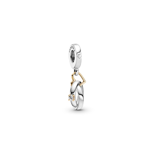 HHL Armband Tvåfärgade Vigselringar Pärlor 925 Sterling Silver Smycken | Charms