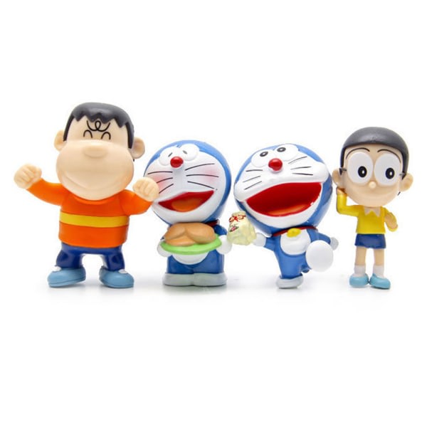 8st Doraemon familjeporträtt Doraemon leksaksdockafigur