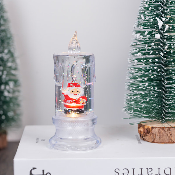 LED julelys, 4 stk. glitter julelys uden flamme