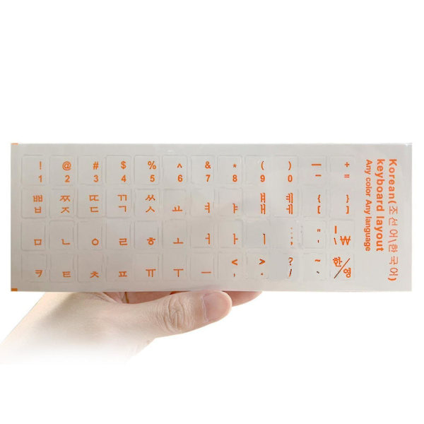 Nya koreanska cover för Macbook-tangentbord Standardbrevklistermärken White