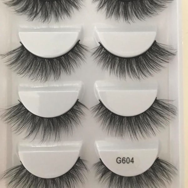 (iLashes.SE) 5 paria tekoripsiä - 3D faux mink G604 musta (iLashes.SE) (G-604)