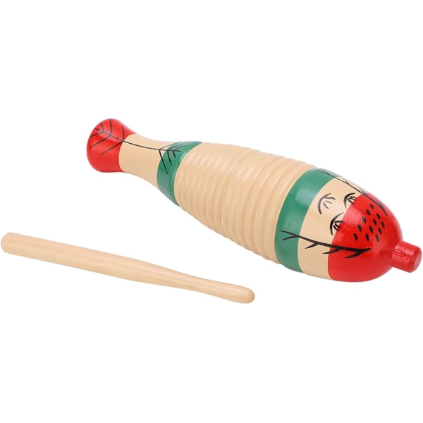 Træ fisk trommestikker, percussion legetøj, børnegaver, musikinstrumenter, musiklærings- og uddannelseslegetøj, fyrretræsplastik, farverig