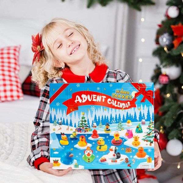 2024 Adventskalender Julankor 24st Gummiankor Semester Adventskalender 24 Dagar Jul Nedräkning Leksaker Rolig Anka Badleksak för Julhelgen Mixed ducks