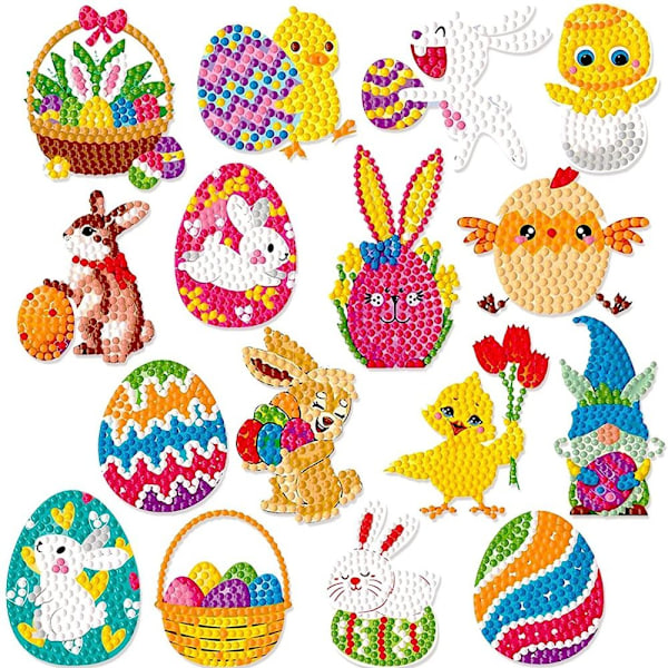 16/18/20 stk. Påske Diamantmaling Egg Kanin Sommerfugl Sett 20Pcs