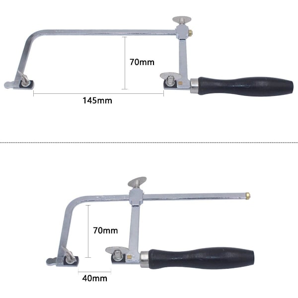 Justerbar ram smyckessåg - 144 blad - professionell smyckestillverkning