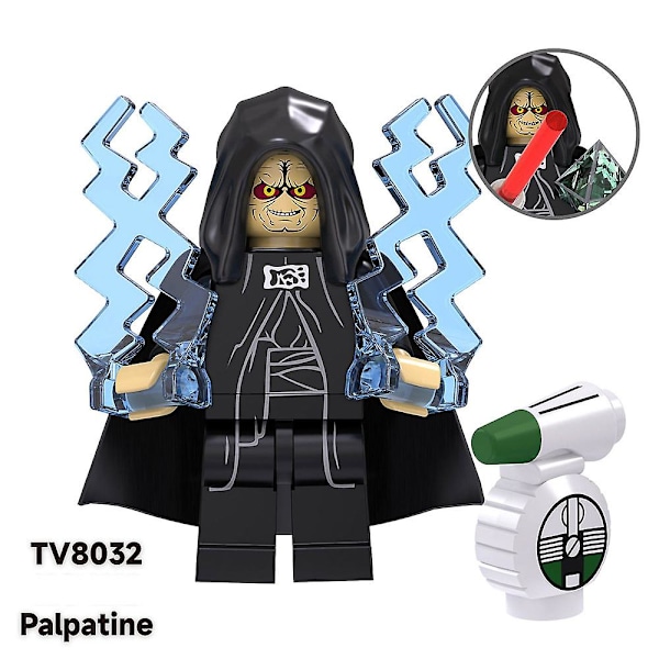 8 stk/sett Star Wars byggeklosser Actionfigurer Luke Skywalker Mace Windu Montering Minifigurer Samleobjekter Fans Barn Gaver null null none