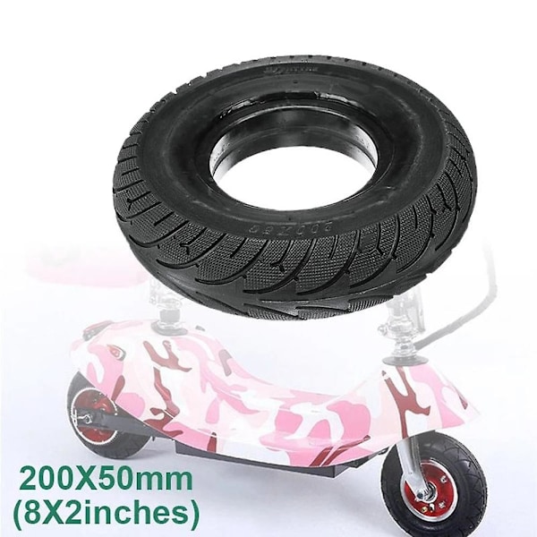 8 tommers scooterdekk 200x50 massivt dekk Speedway Ruima Mini 4 Pro