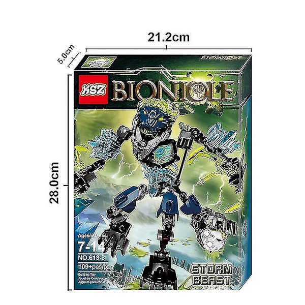 Bionicle Storm Beast Actionfigur Byggsten Robotleksaker för Barn Pojke Present Kompatibel 71314 109