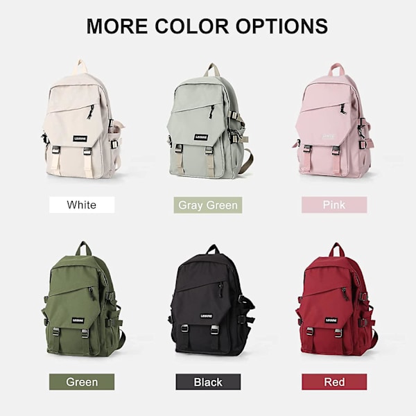 Lettvekts skoleveske Casual Daypack College Laptop Backpack For Men Women Vanntett Reise Ryggsekk For Sports Gymnasium Middle Book Bag For