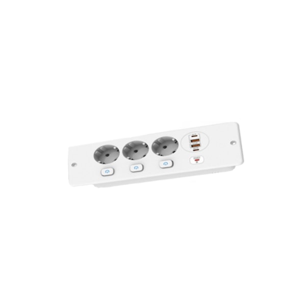 INF Europeisk Standard Innebygd Stikkontakt White White