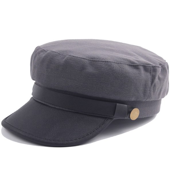 Bådkaptajn Mr Sailor Hat Cap Flat Soldier Outdoors Grey