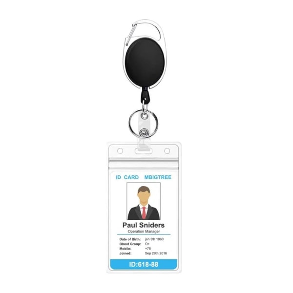 1 stk. Transparent Utstillings ID Visittkort med Halsrem for Studentpersonale Sykepleierskole Navnelapp Kredittkortholder e[GKS] f