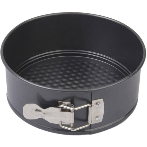 Tarttimaton irtopohjavuoka, vuotamaton litteäpohjainen kakkuvuoka, 1/2 reseptiä varten, pyöreä, vuotamaton, tarttumaton pinnoitettu vuoka - musta, halkaisija 18 cm