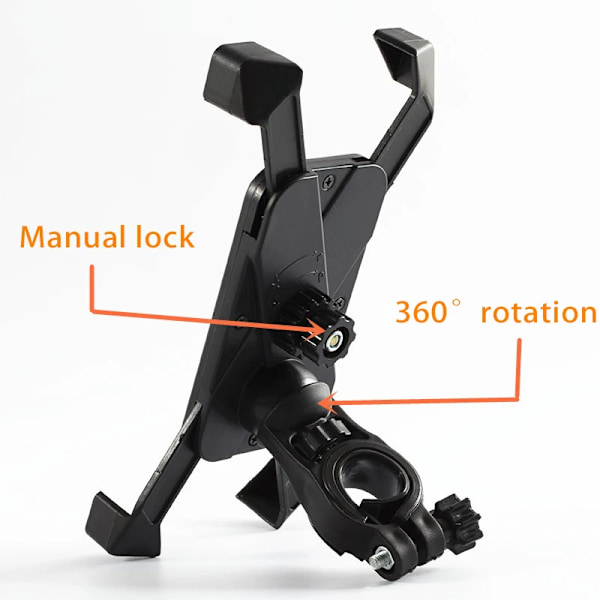 Universell mobiltelefonhållare för Xiaomi M365 pro Ninebot elscooter styrmontering[GKS] Black