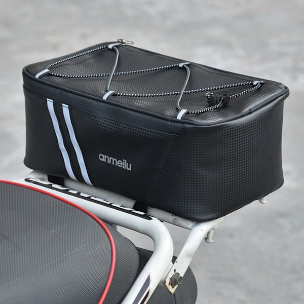 Cykelväska för pakethållare, säkra reflexband för nattsäkerhet, utrustad med regnskydd för alla väderförhållanden