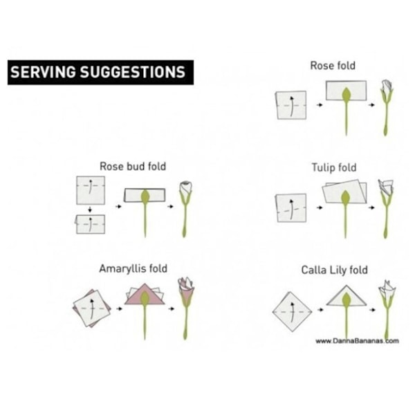 4 st Servetthållare Blomma Blommig Servettsamlare style1