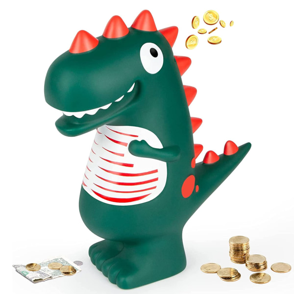 Dinosaur Piggy Bank Kids Money Box Cartoon Green Dinosaur Pi