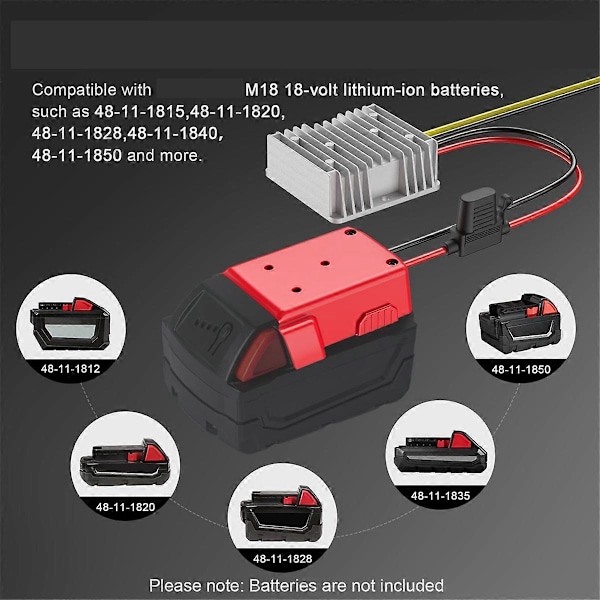 18V till 12V Nedtransformator för Milwaukee M18【GKS】