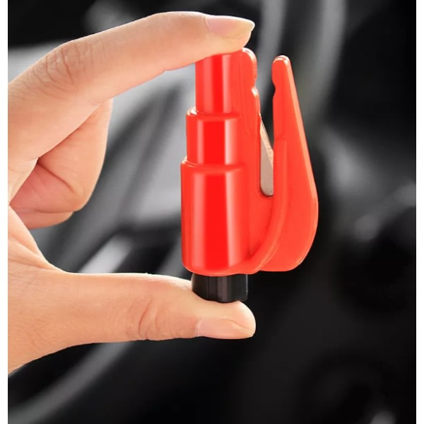 2st Nyckelring med fönsterkrossare och bilbältesskärare Röd