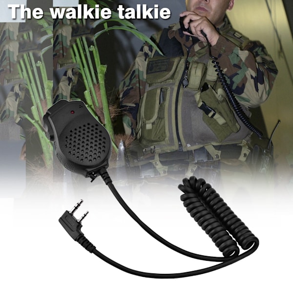 2-PIN håndholdt dobbelt PTT-højttalermikrofon til Baofeng UV-82 tovejsradio Walkie Talkie