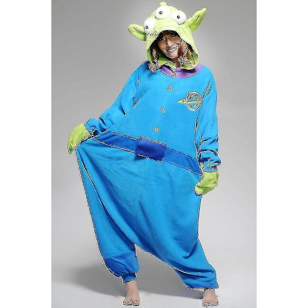 Halloween Unisex Onesie Kigurumi Fancy Dress Kostume Hoodies Pyjamas Sove Tøj - 9-1 - Perfet Aliens Aliens M for 160-170cm