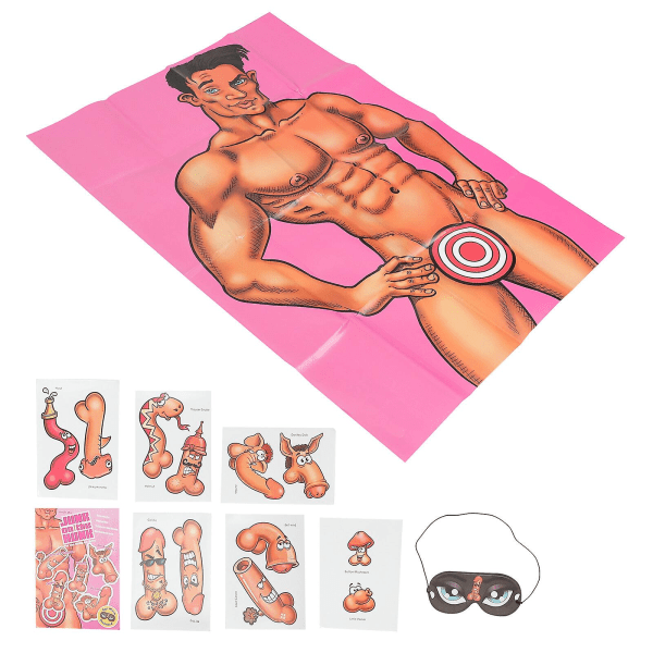 Makeup Stickers Willy Sticker Bachelorette Party Supplies Muskulös Man Affisch Roliga Bachelorette Games