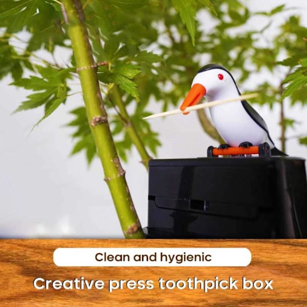Automatisk Fågel Tandpetare Dispenser, Automatisk Fågel Tandpetare Press Tandpetare Box