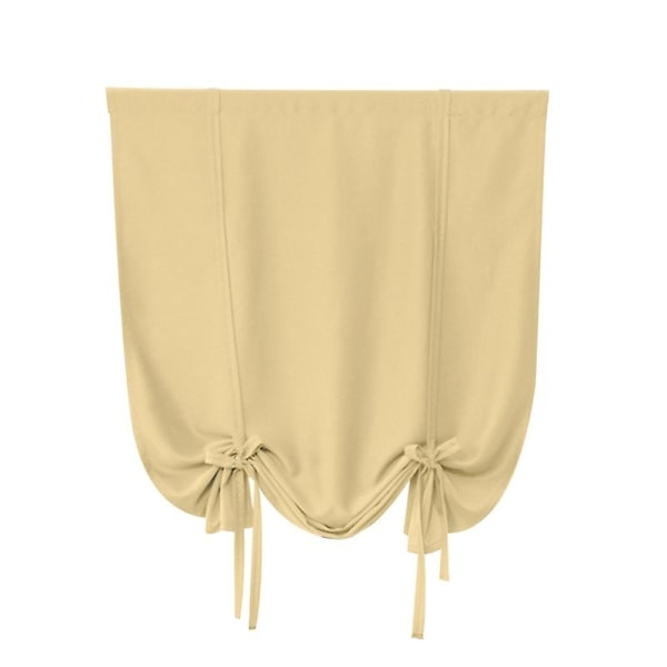 Enkel kort gardin dubbelsidig matt hög mörkläggningsgardin enfärgad fönsterpersienn Jikaix beige