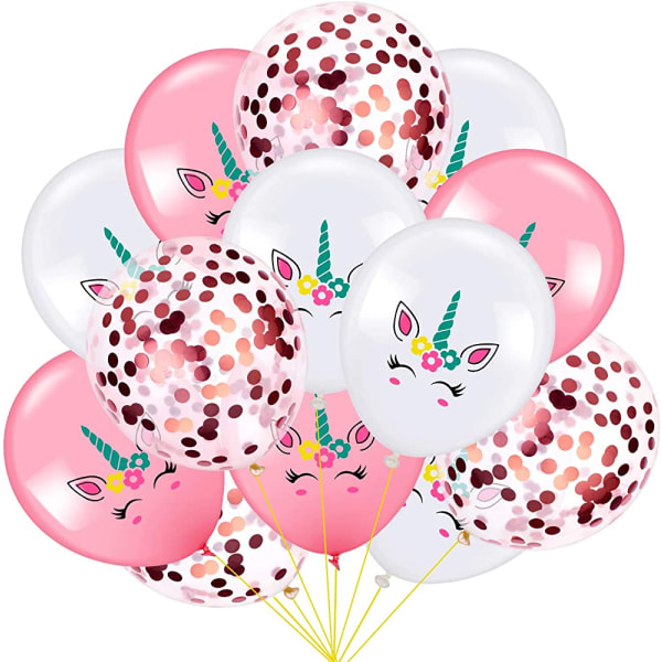 60 delar Unicorn Ballongs Set Unicorn Birthday Party Decora