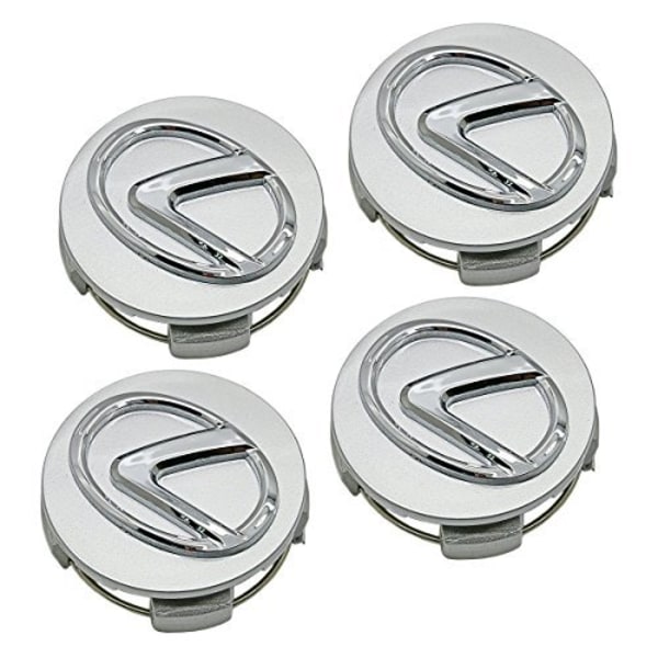 LX01- 62MM 4-pack Navkapslar Lexus Silver Silver one size
