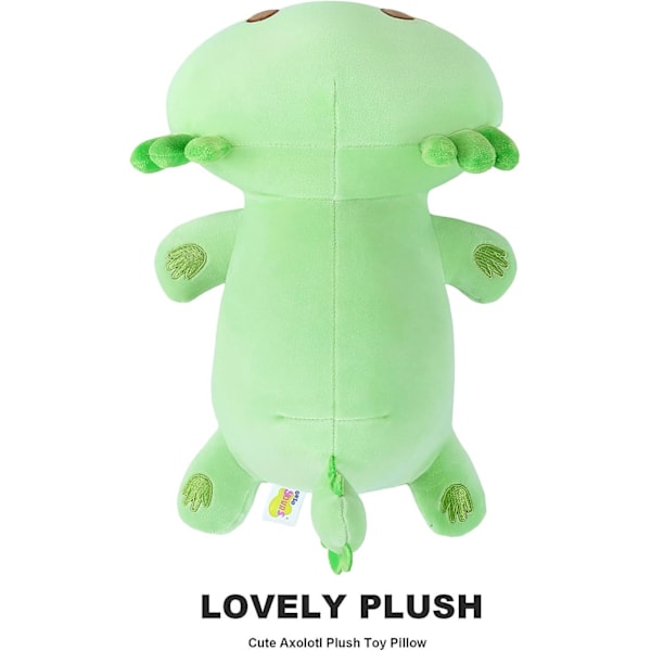 Onsoyours Søt Axolotl Plussj, Myk Stoffdyr Salamander Plussj Pute, Kawaii Plussj Leke for Barn (Grønn Axolotl, 13\") Green