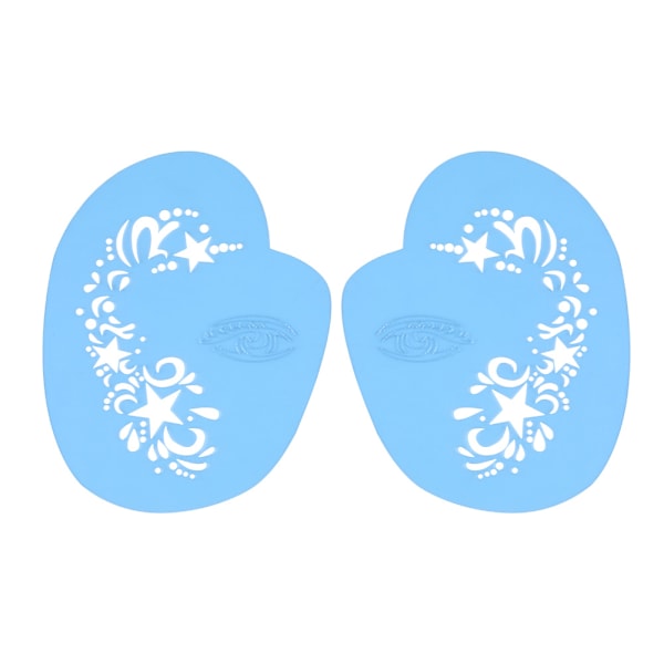 7 stilar/set Återanvändbar Ansiktsmålningsstencil Kroppsmålningsmall Blomma Fjäril Ansiktsdesign