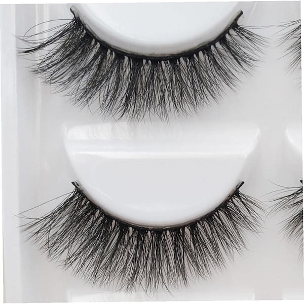 (iLashes.SE) 5 par falske øjenvipper - 3D faux mink G806 sort (G-806)