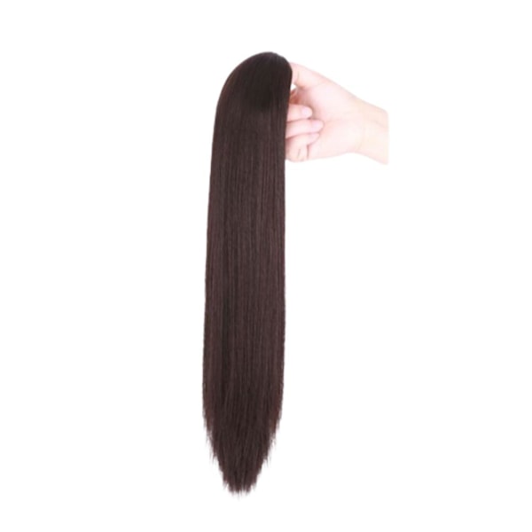 Hårförlängning Hästsvans Clip-In Äkta Naturligt Hår dark brown 40cm
