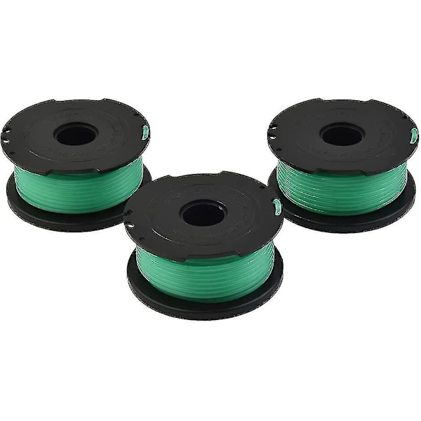6 stk. Spoletråd for gresstrimmer, reservedel til gressklipper for Black & Decker Gl7033 Gl8033 Gl9035