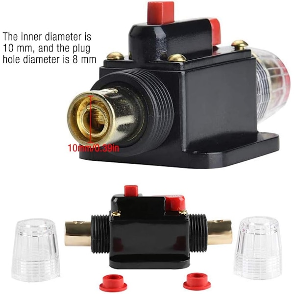 80A Automatisk Vandtæt Sikring, 12V-24 Inline Sikringsholder