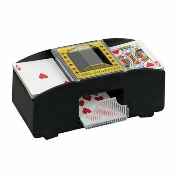 Automatic card shuffler black