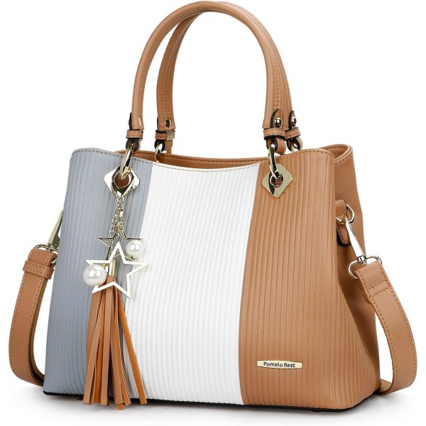 Best women's handbag, multicolored striped shoulder bag for office