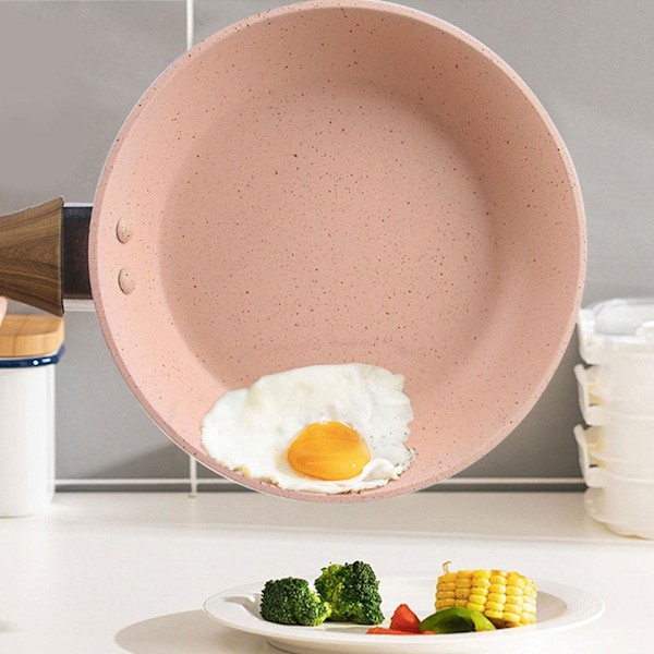 Induktion/Öppen Låga Mini ROSA Non-Stick Stekpanna Ägg/Biff 12/ pinkA 12cm