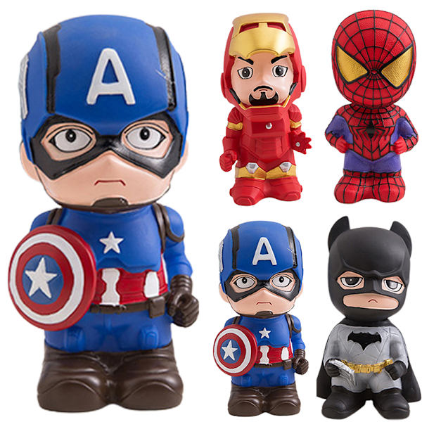 Spider-Man tecknad spargris Gåva kreativitetsgåva spargris Iron Man