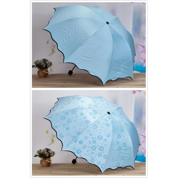 Damparasoll för kvinnor UV-skydd, lättviktiga anti-UV-paraplyer för sommarsolskydd Mint Green