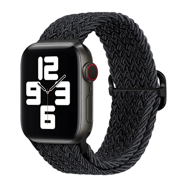 Punottu silmukka Apple Watch Rem 44mm 40mm 45mm 41mm 42mm 38mm 49mm Joustava Solo-ranneke iWatch series 9 se 7 5 6 Ultra2 Band 35.Musta grafiitti 35.Black graphite 38mm 40mm 41mm