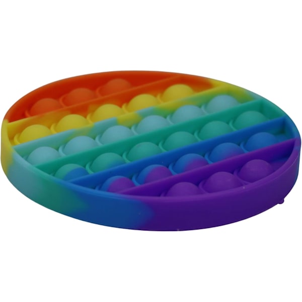Play silikon fidgetleksak ca 12 cm rund, pop it anti-stress fingerleksak, bubbla tryck leksak för stressreducering, skicklighetsspel för barn och vuxna