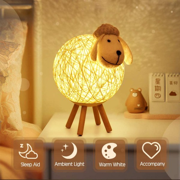 LED-nattlampa, sänglampa för fårrotting, barnprojektor N