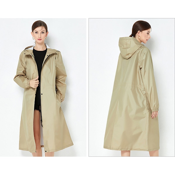 Trendy vindjakke regnjakke, let og åndbar, ensfarvet Khaki Khaki L